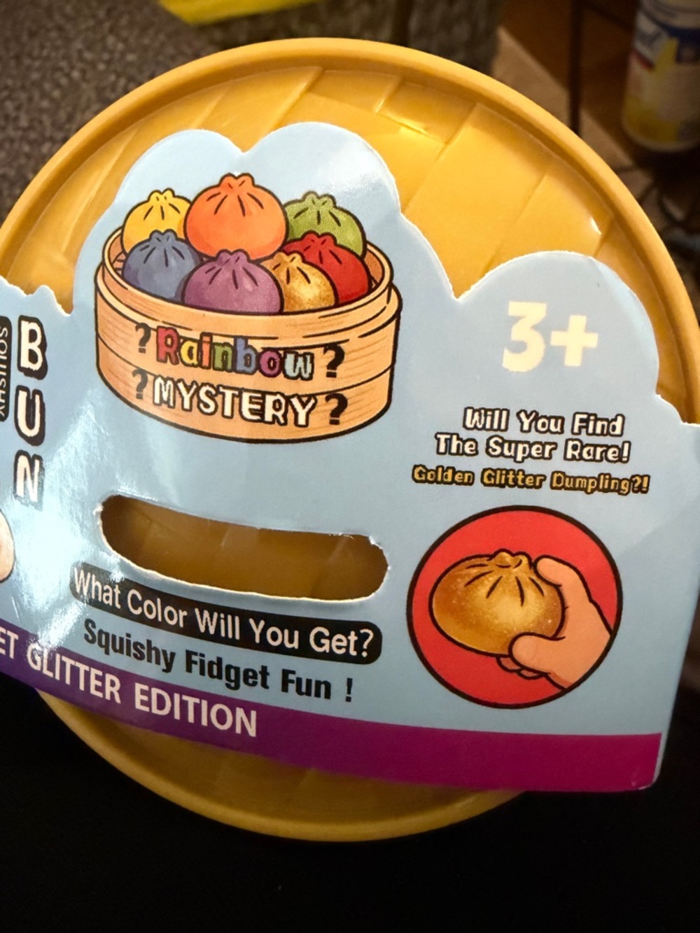 New Rare Squishy Bun RAINBOW Mystery Dumpling You Find the Glitter